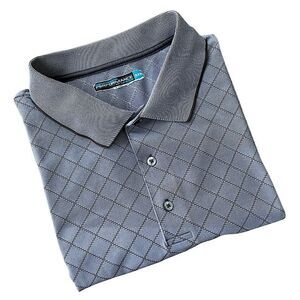Roundtree & Yorke Performance Polo Shirt Gray Diamond 3XB